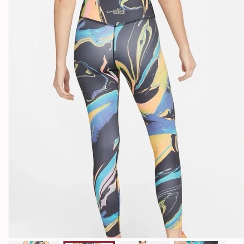 Nike One Luxe Aurora Marbled Mid-Rise 7/8 Leggings Size 1X  NWT $100 - Picture 2 of 8